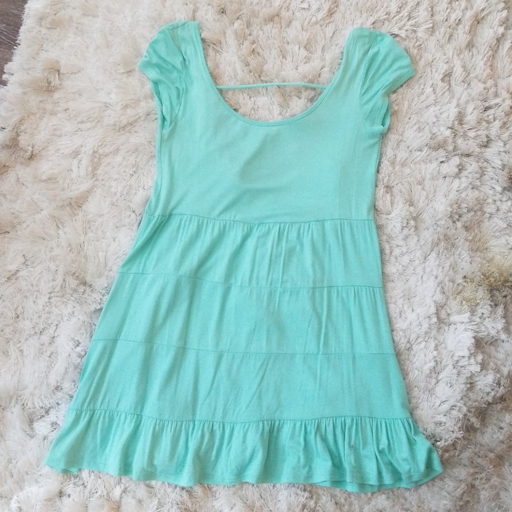 Green mini dress
